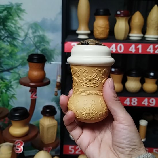 T****范制葫芦花模墩密胺螺丝口盖牛角蒙心