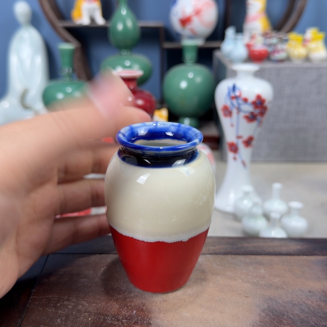 陶瓷手工小花器摆件