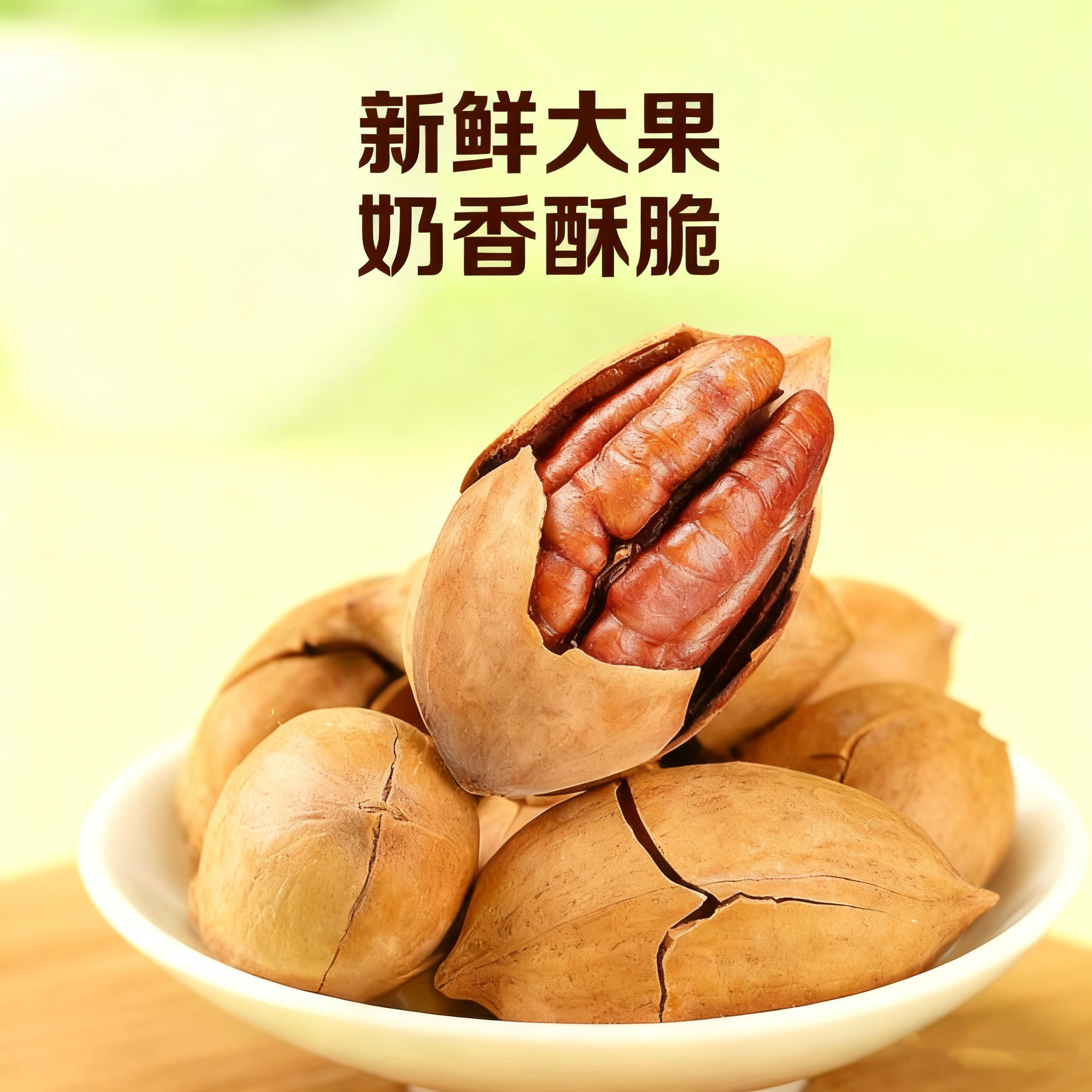 【净重一斤】奶油味大颗粒碧根果长寿果香脆饱满休闲坚果干果零食Z