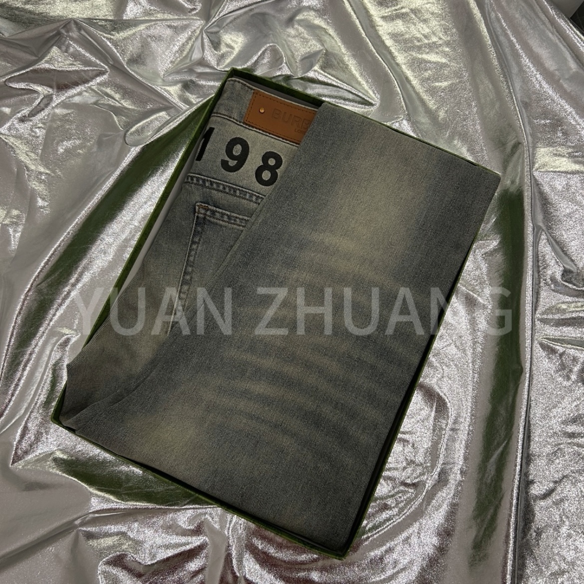 （战马287）秋冬新款时尚百搭轻奢潮牌中腰直筒洗水牛仔裤
