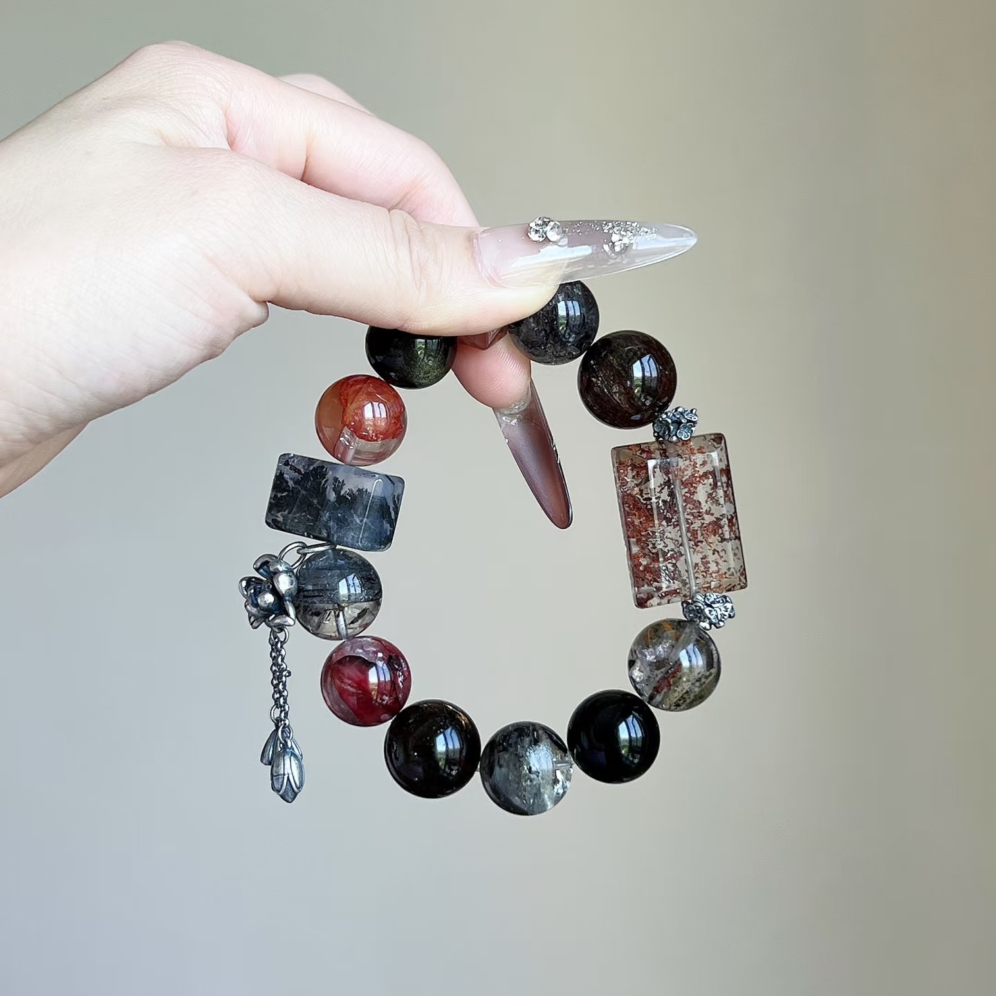 (装罐）天然石散珠DIY手工串珠天然水晶默认微瑕女款水晶手串