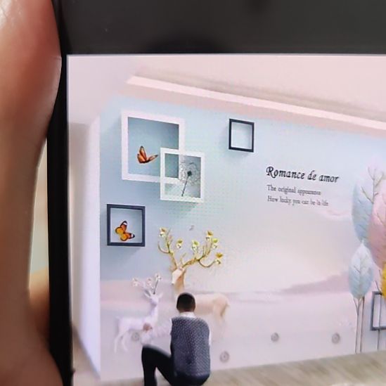 *****客厅电视墙壁画壁布材质