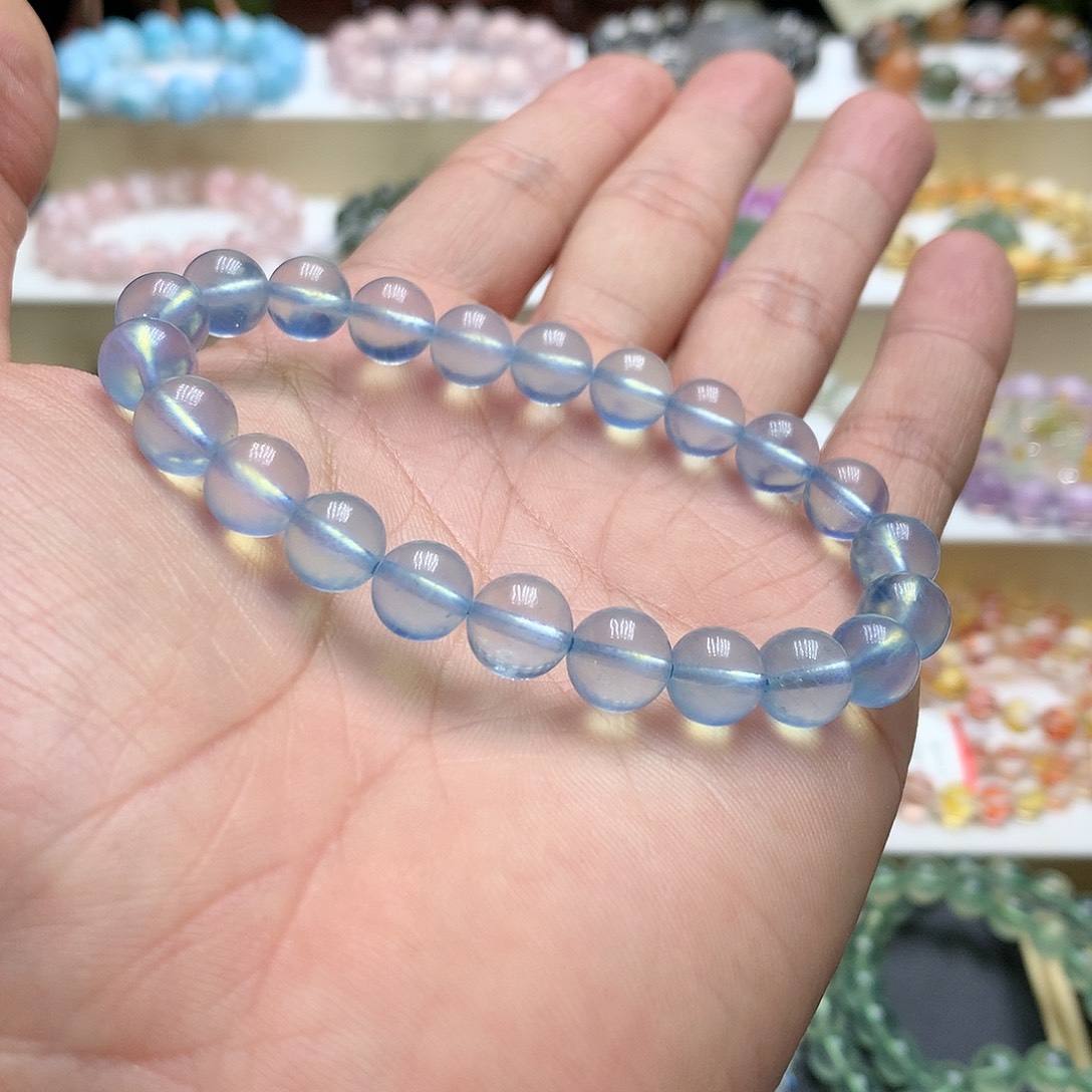 水晶手链未镶嵌海蓝宝不要拍