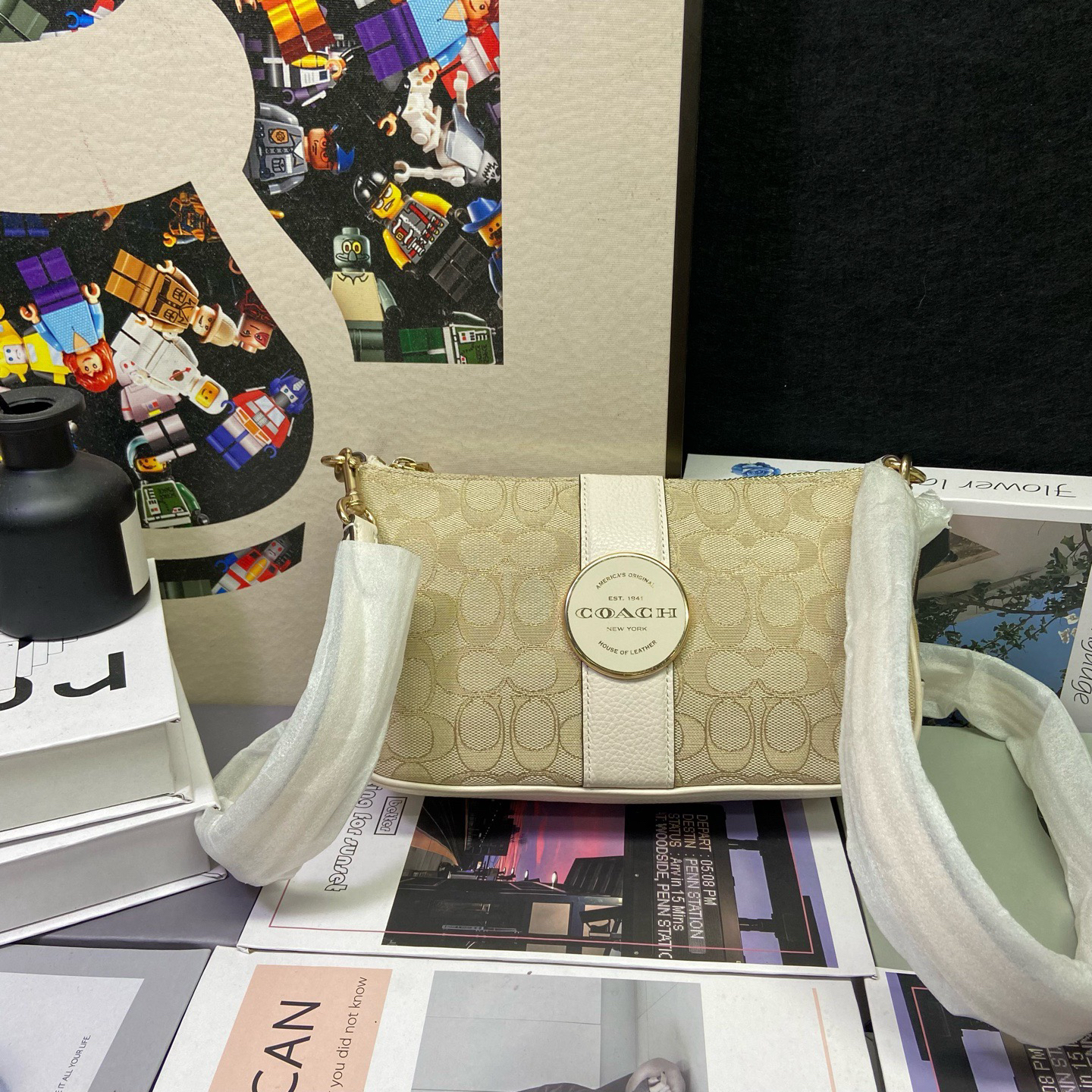 95新 COACH/蔻驰 23161斜挎包24*14