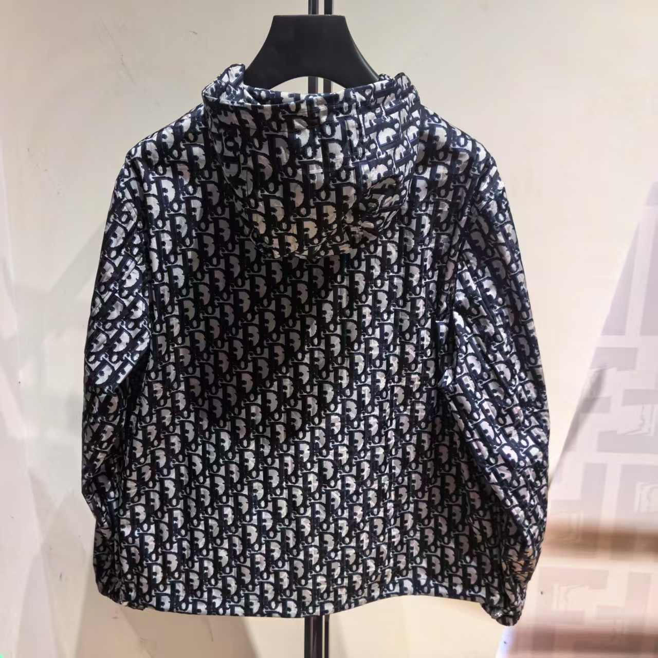 C.Dioc25春夏新款男士老花满印休闲时尚百搭连帽冲锋衣夹克外套