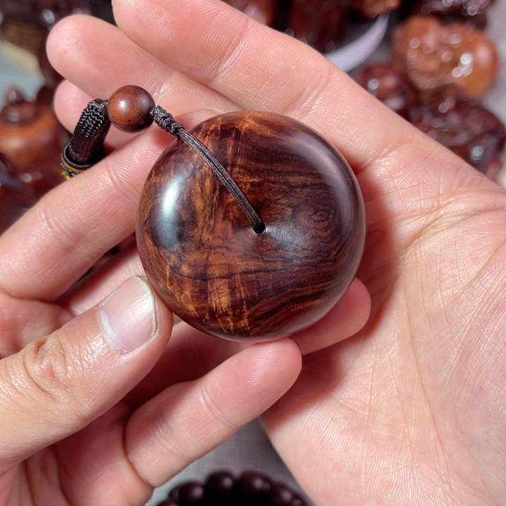 黄花梨/降香黄檀把件平安扣