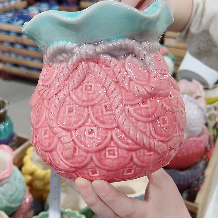 有孔，凑单福利满10元发货陶瓷多肉花盆！