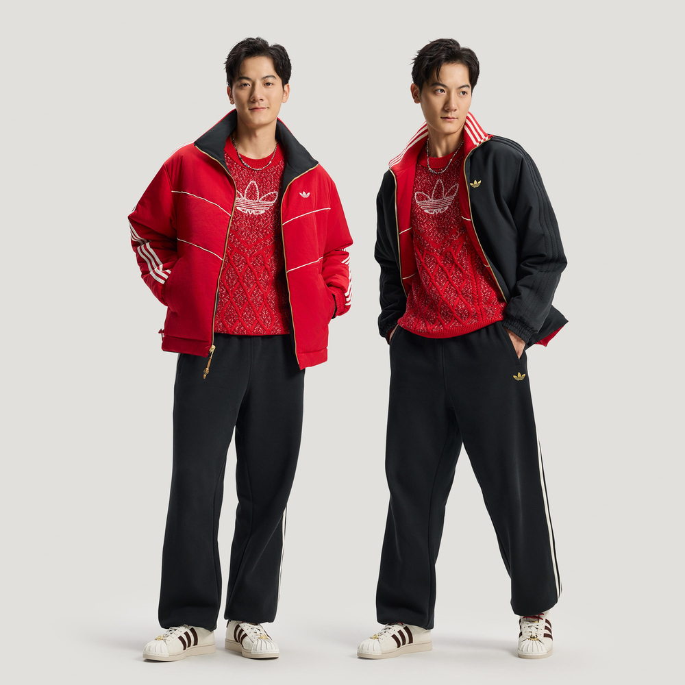 adidas/阿迪达斯双旦礼三叶男子LNY JKT PAD棉服KT0639