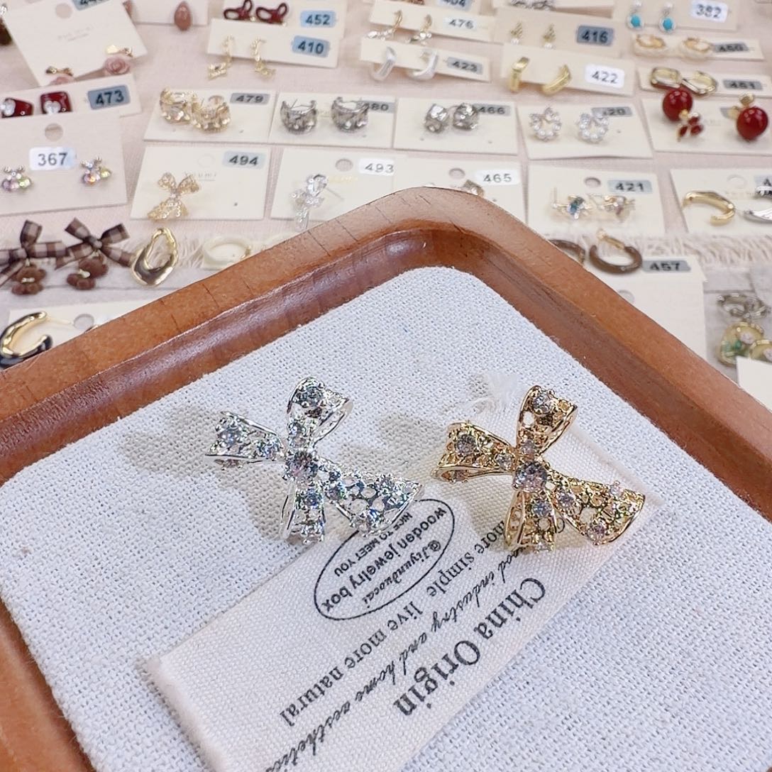 仿珍珠铜合金925银耳钉