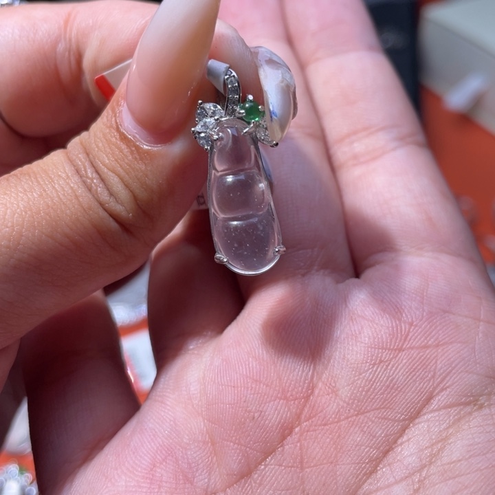 石英岩玉银S925镶嵌颈饰