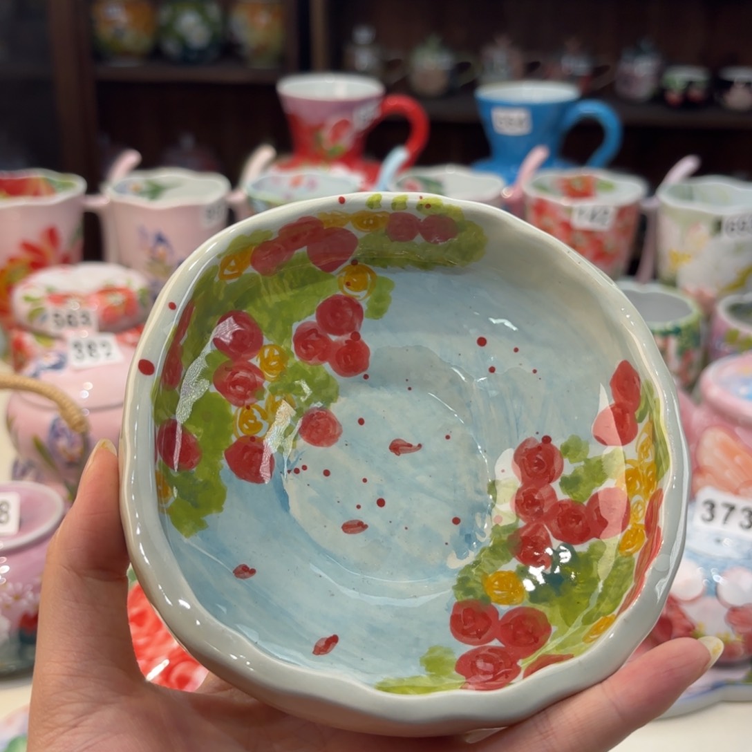 瓷片景德镇手绘高温釉下彩陶瓷茶具