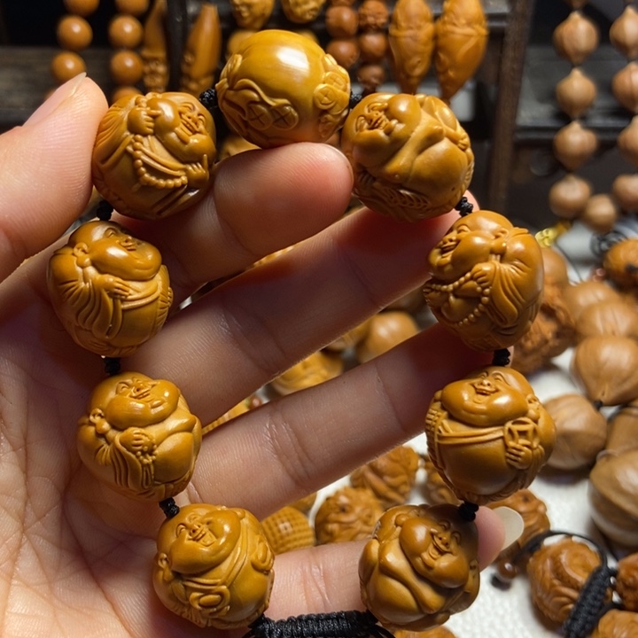 【闪购商品】橄榄核手串/手链光面弥勒2.0