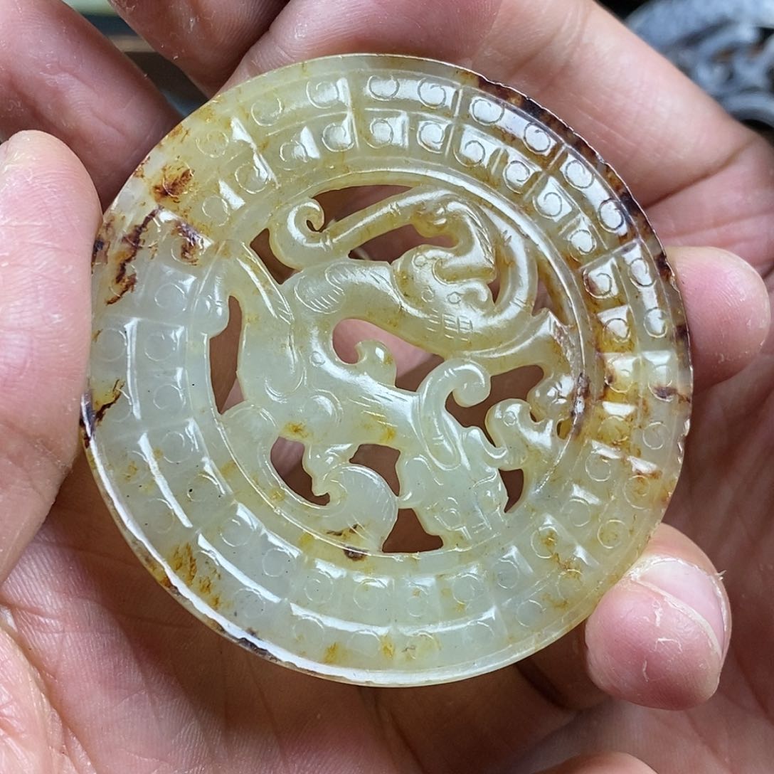 和田玉（糖玉）挂件未镶嵌老*客