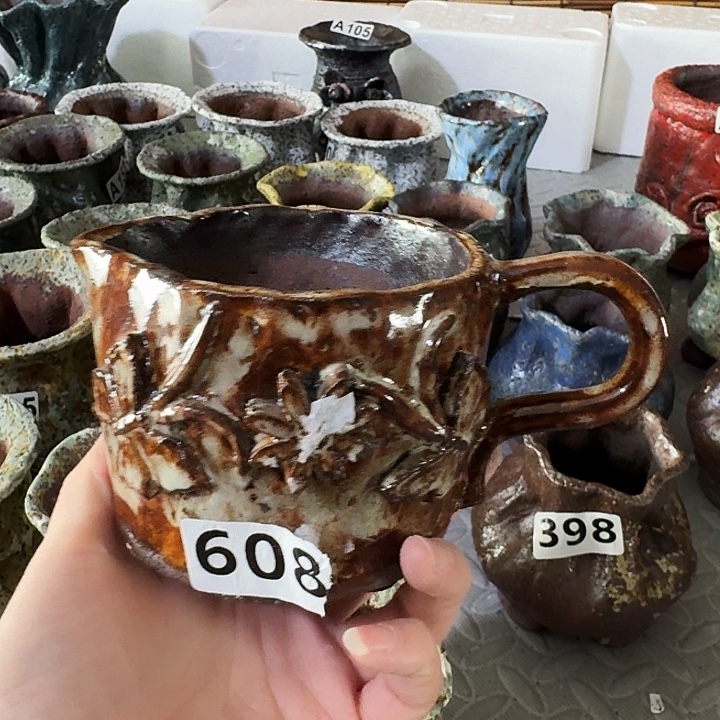 内口9高8粗陶手工