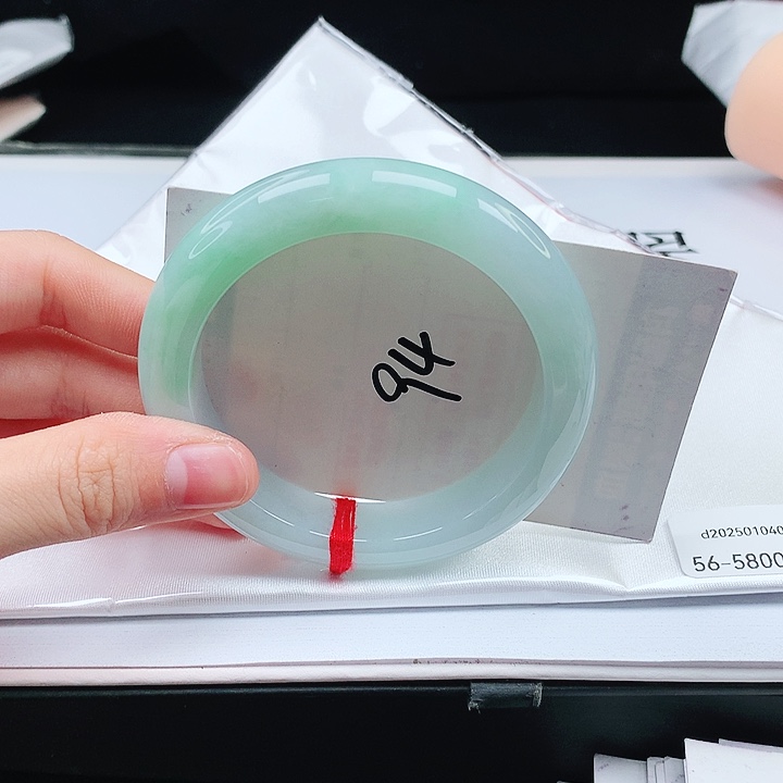 翡翠手镯未镶嵌缅甸天然a货手镯56