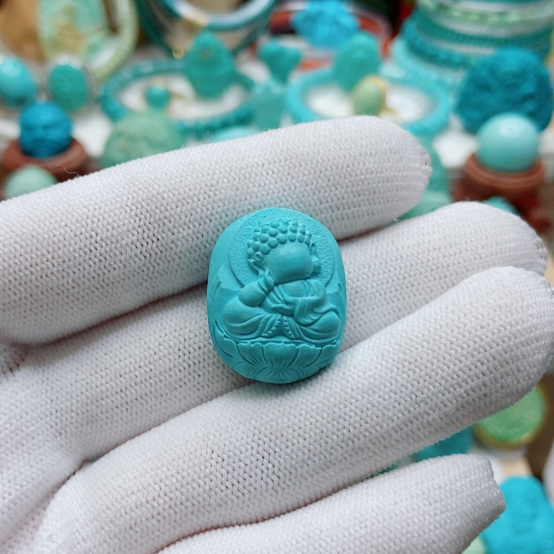 绿松石未镶嵌无相佛