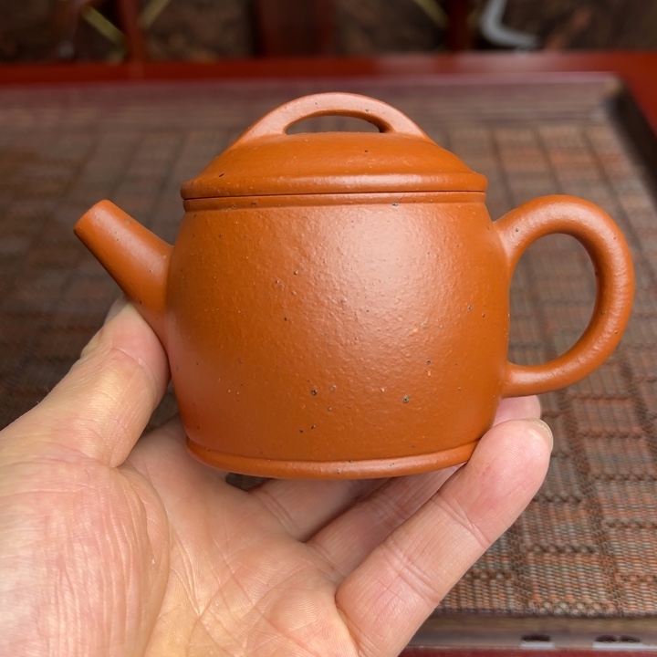 紫砂茶壶黄龙山朱泥、生砂全手工