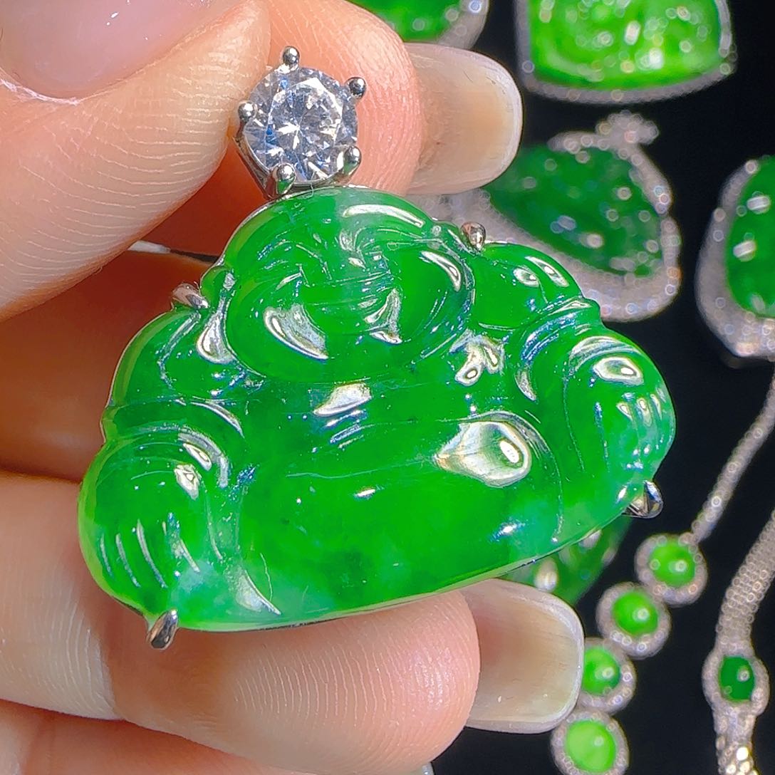 翡翠吊坠(赠链)银S925镶嵌
