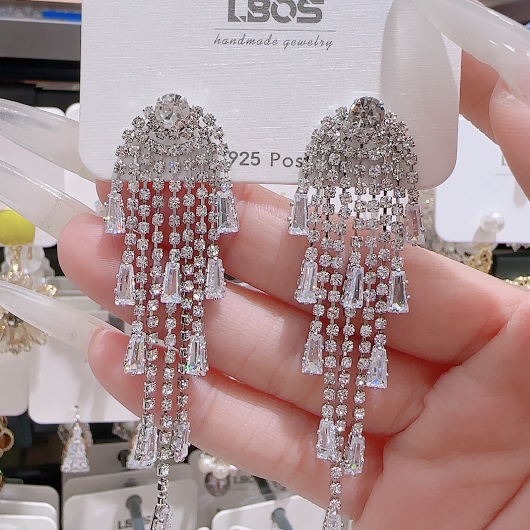 锆石铜合金925银耳环