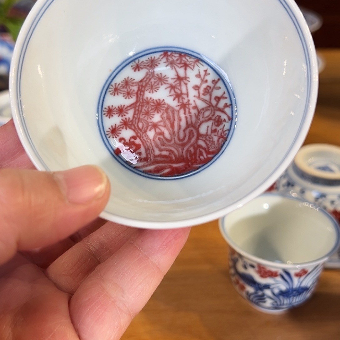 景德镇岚溪釉里红瓷器