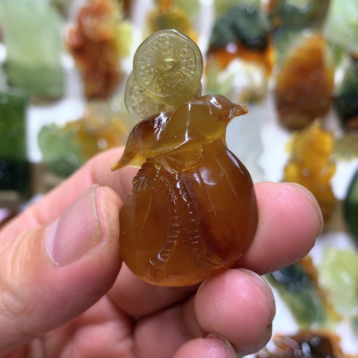 蛇纹石玉珠宝半成品未镶嵌