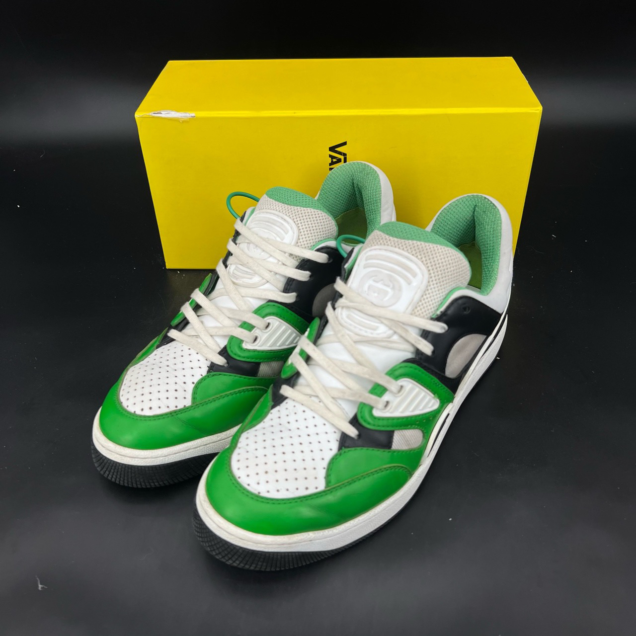 95新 GUCCI/古驰 码数41.5GUCCI Basket 绿白黑  配盒