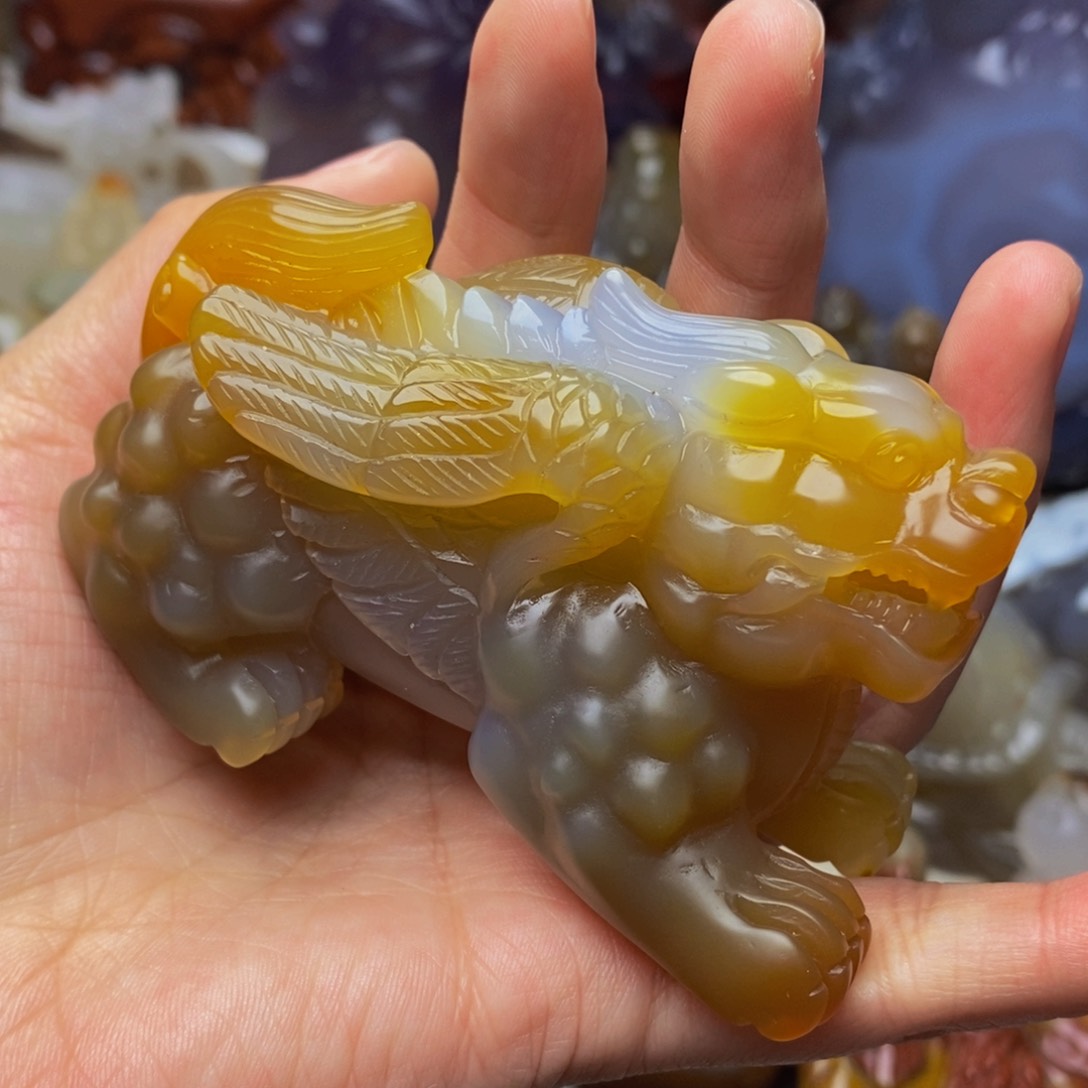 玛瑙/玉髓手把件未镶嵌