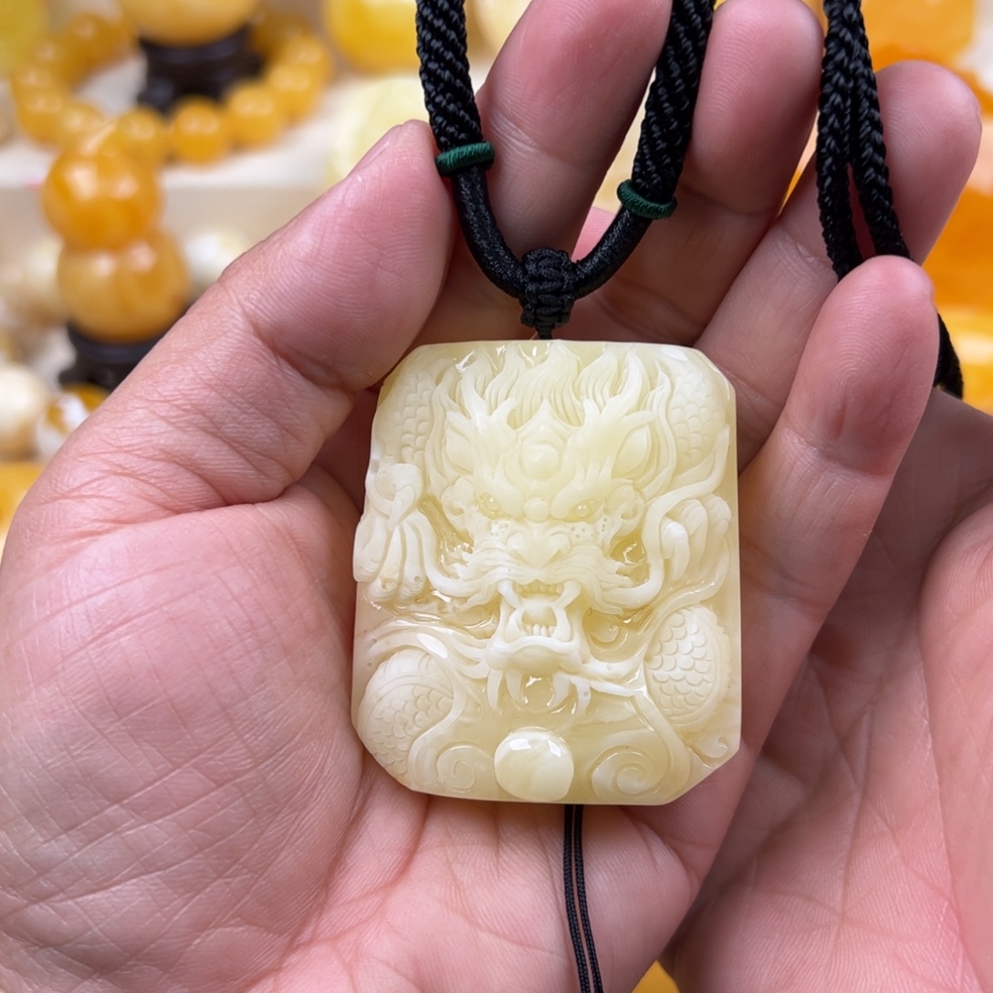 蜜蜡未镶嵌颈饰纯天然琥珀蜜蜡无忧化