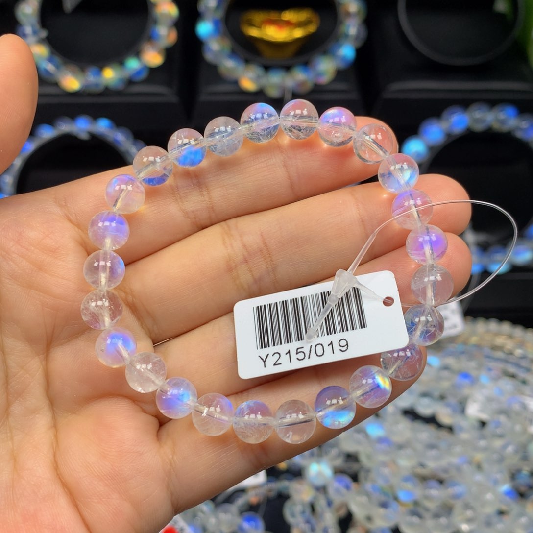 月光石手串未镶嵌ﾉ****白Y215/019 7.5mm