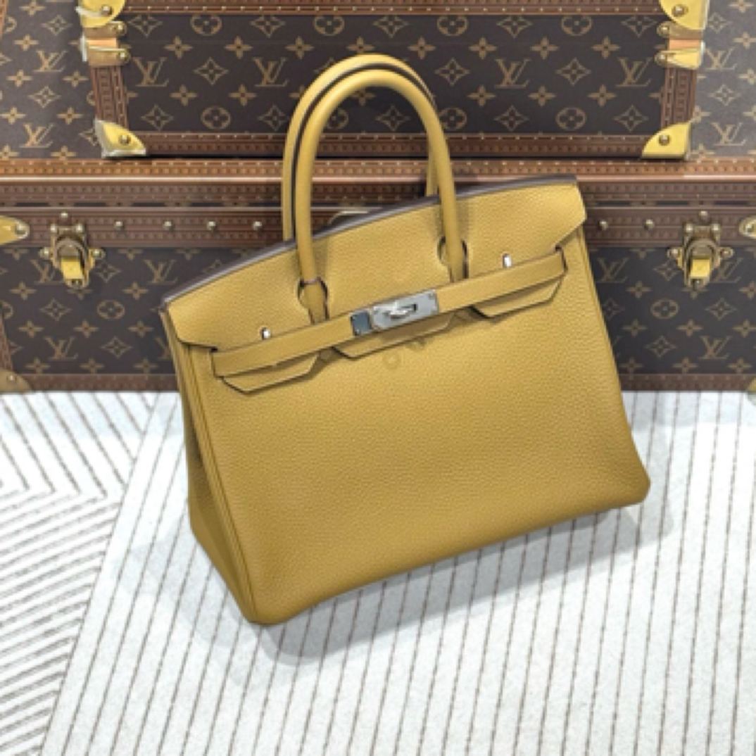 99新 Hermes/爱马仕 lina/birkin30古铜色银扣 D刻