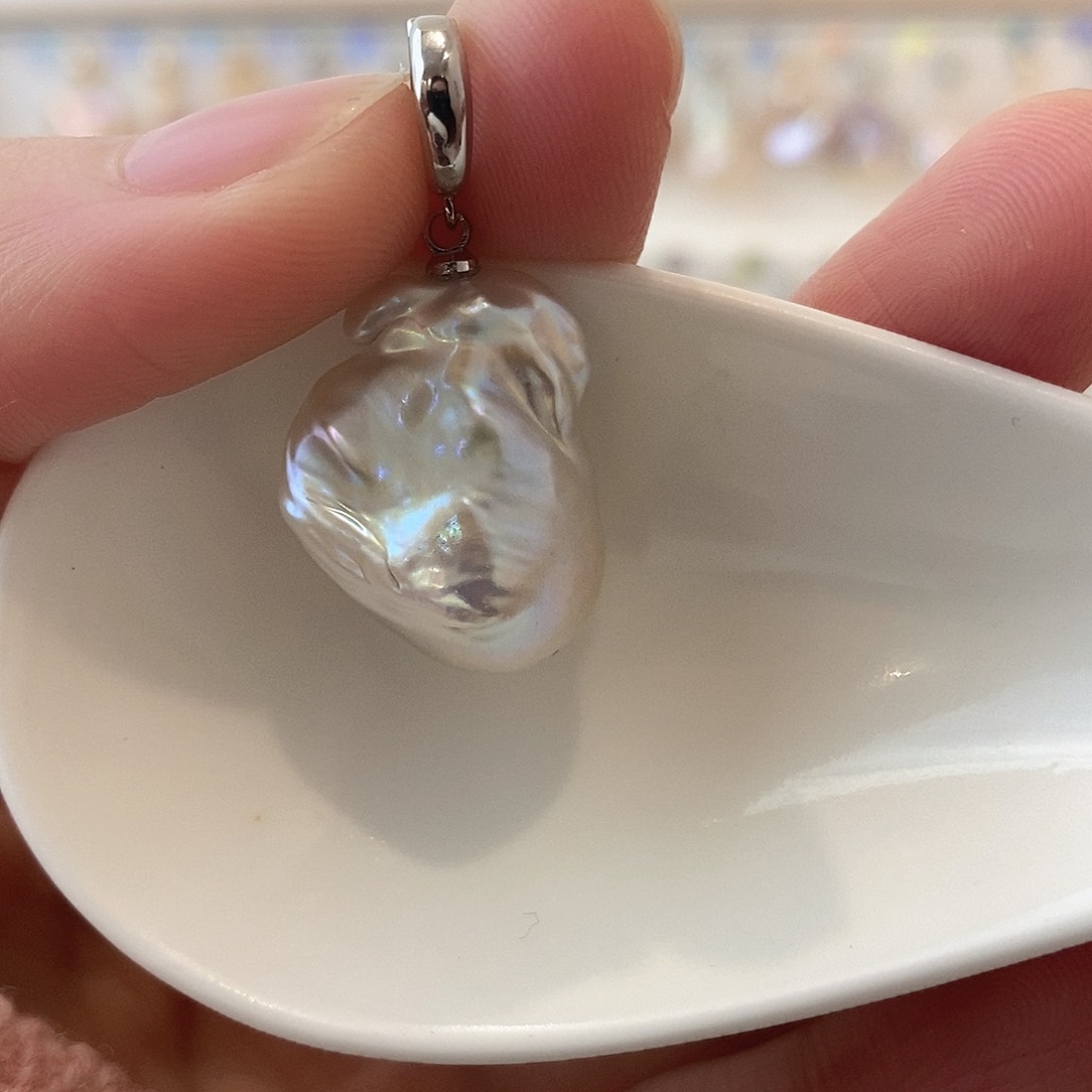 淡水珍珠颈饰银S925镶嵌