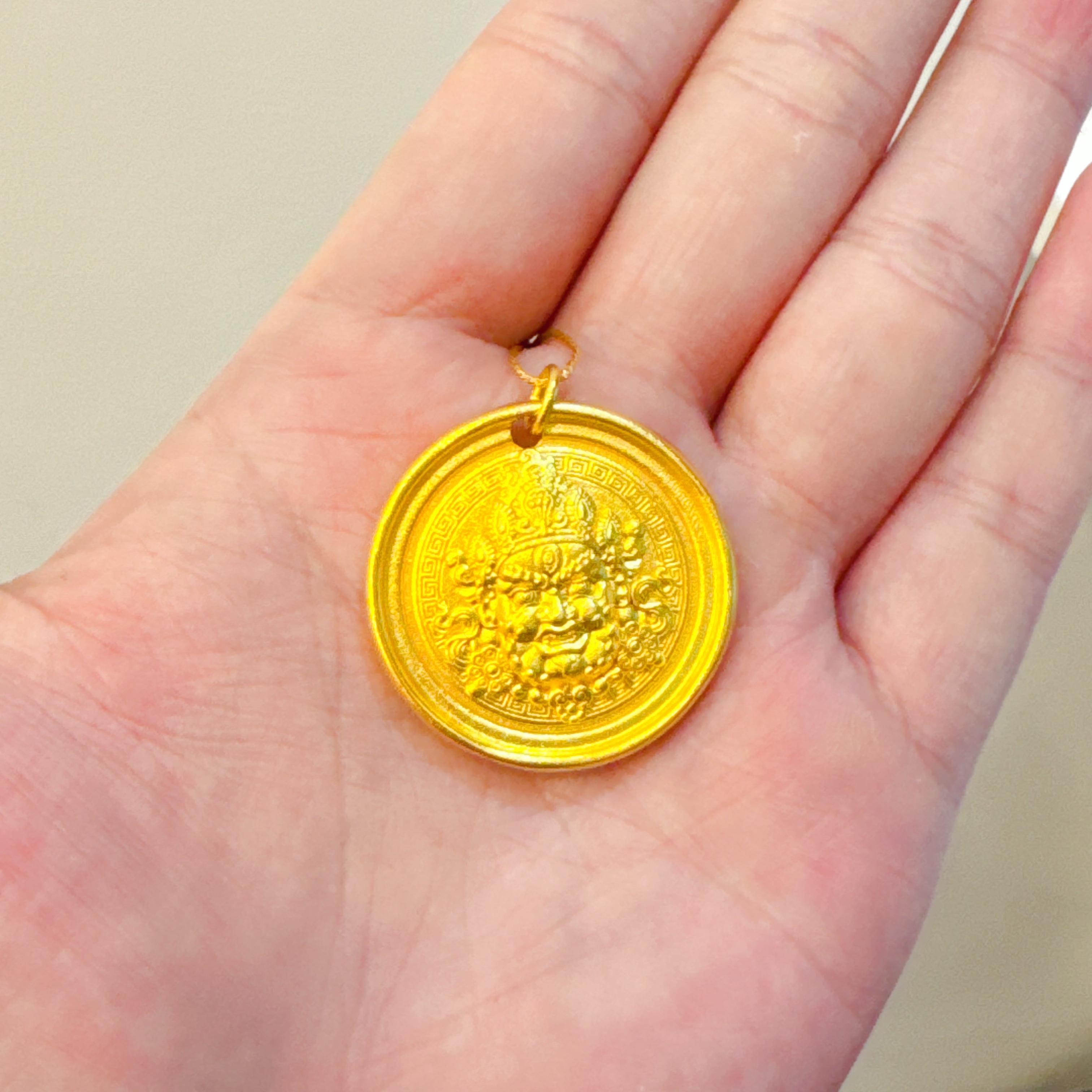 吊坠足银 30N招财黄财神