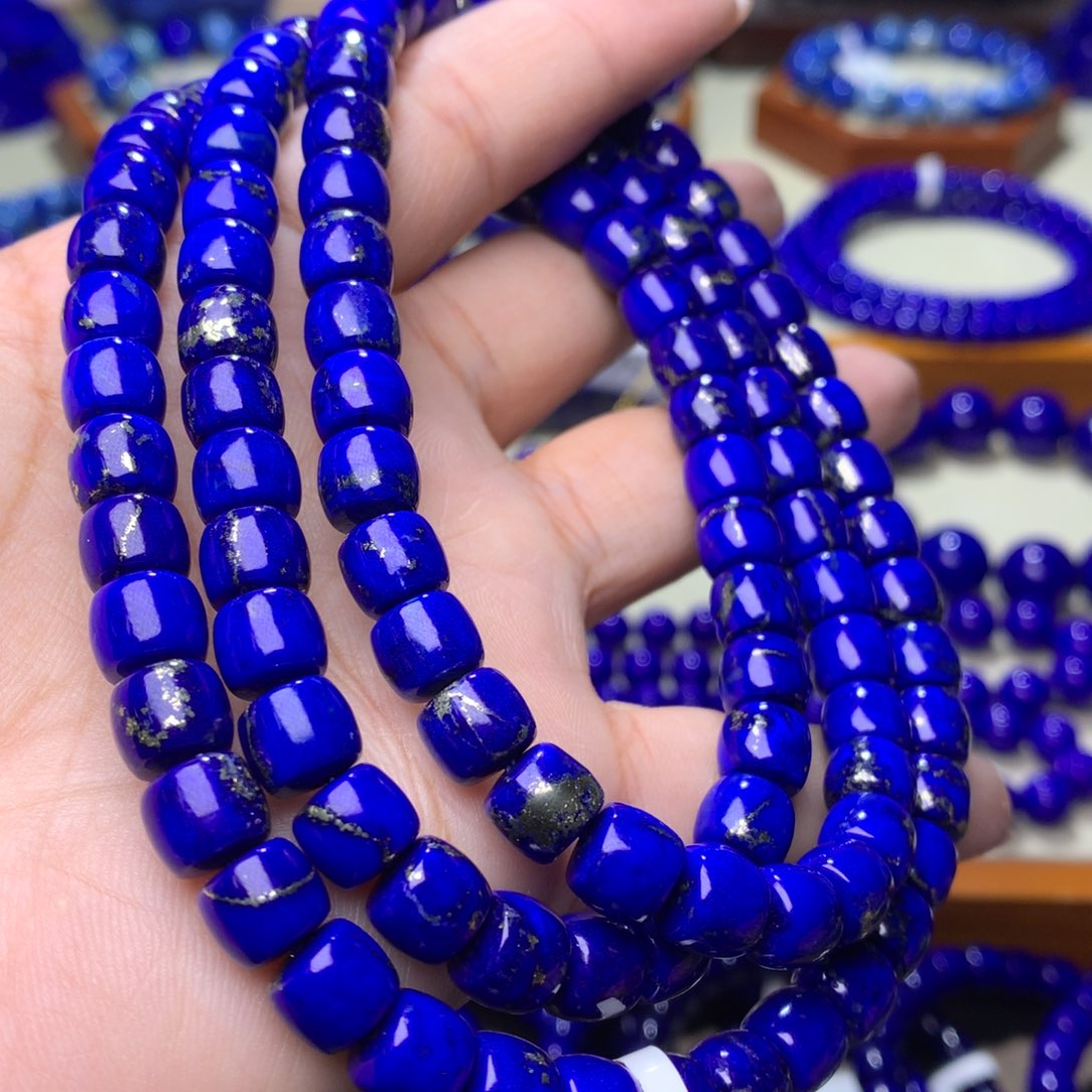 青金石颈饰未镶嵌8m