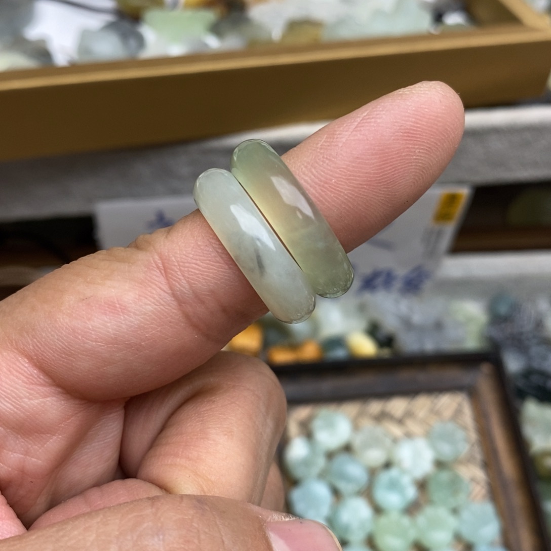 岫玉纯天然岫玉挂件戒指未镶嵌