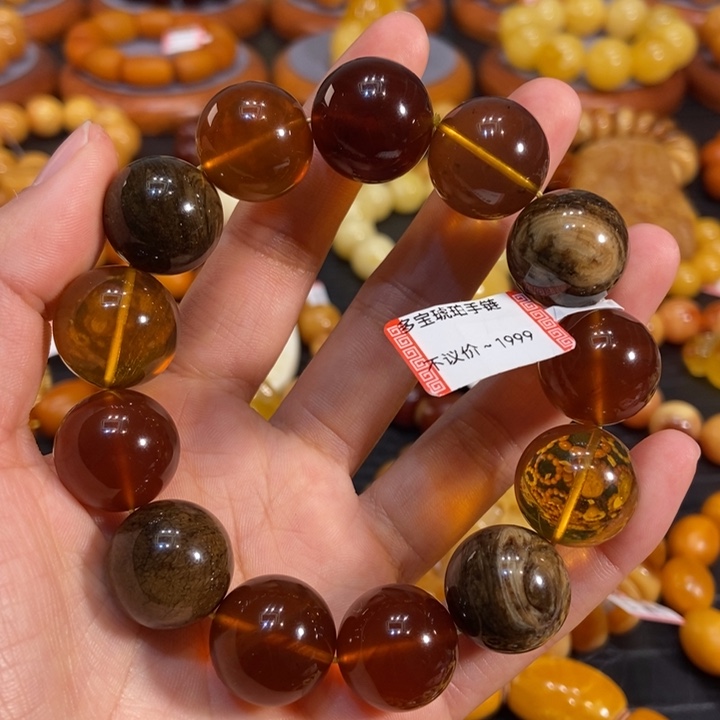 琥珀手链未镶嵌蜜蜡