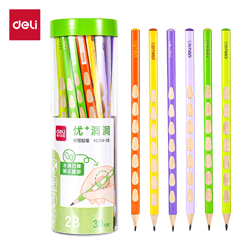 Deli/得力HC154优+洞洞书写铅笔(混)(30支/筒)