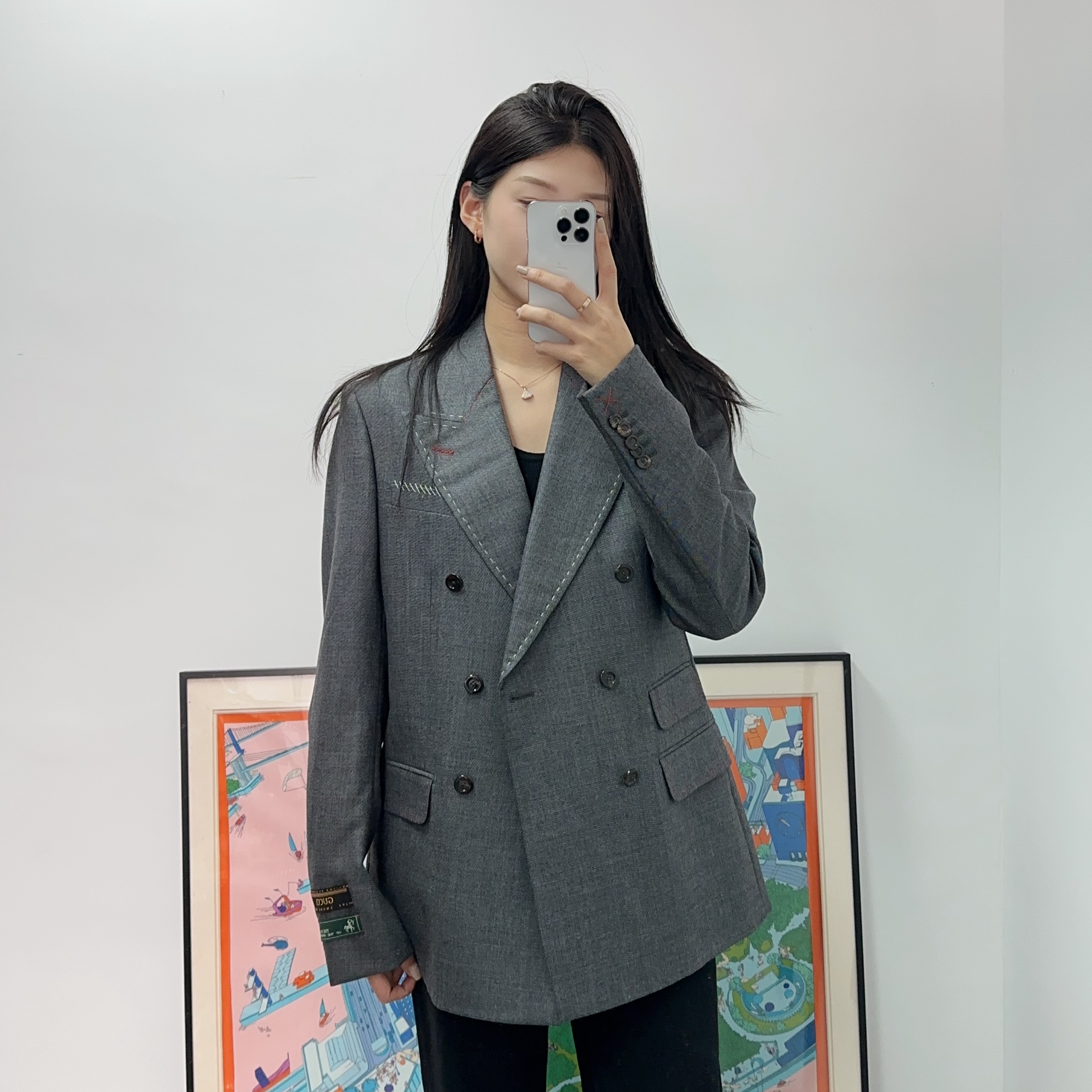 95新 GUCCI/古驰 西装外套灰色/251011TYSPHA7