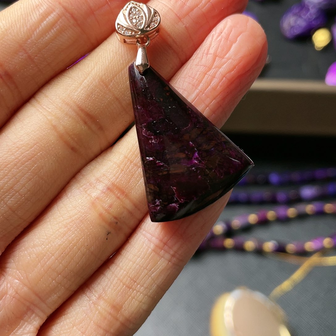 苏纪石（舒俱来）吊坠银S925镶嵌