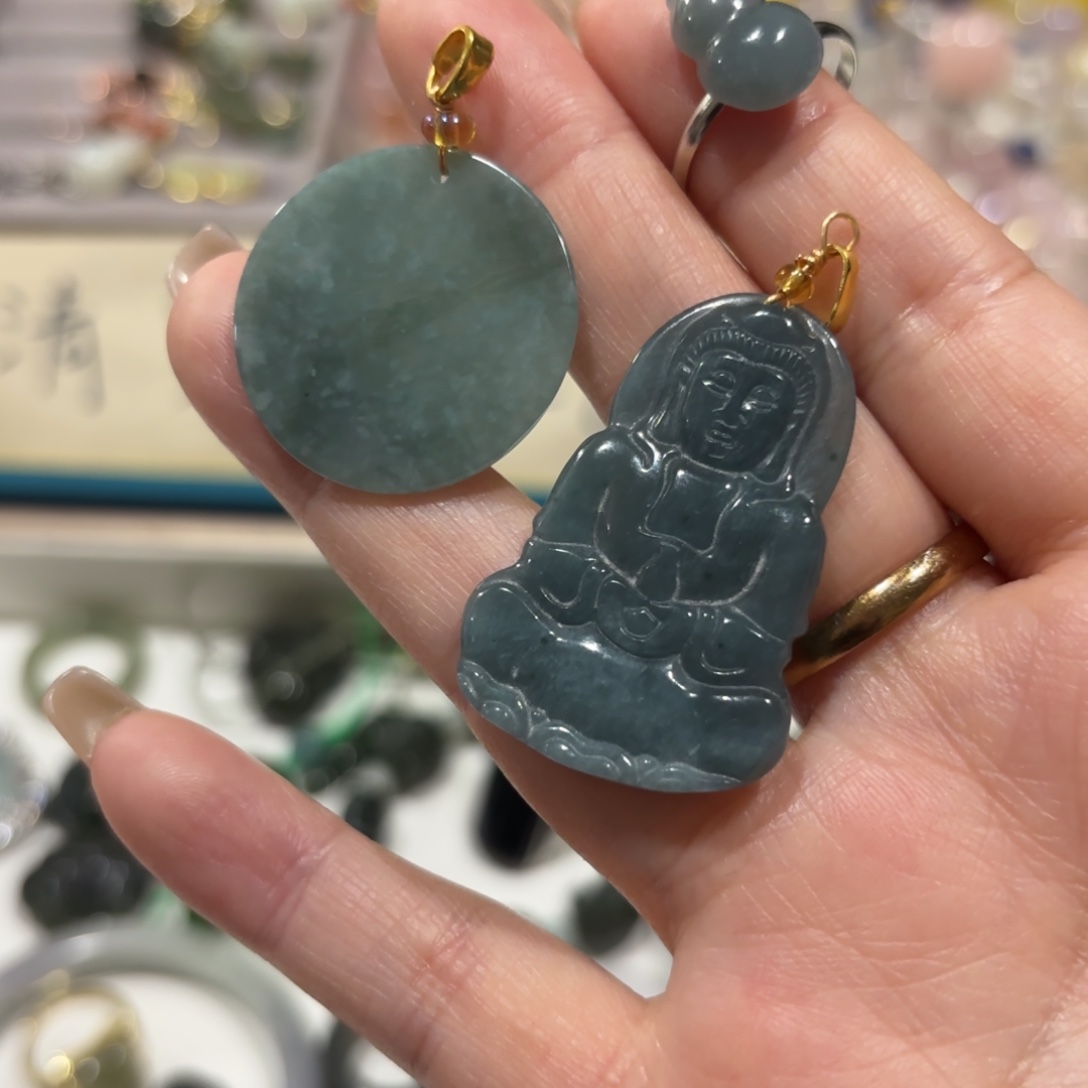 翡翠合金颈饰打包