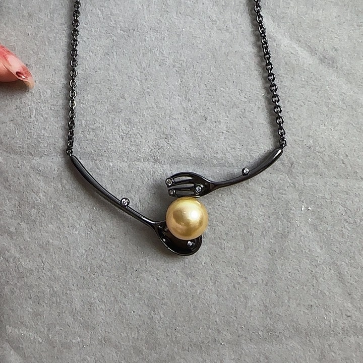 海水珍珠颈饰银S925镶嵌