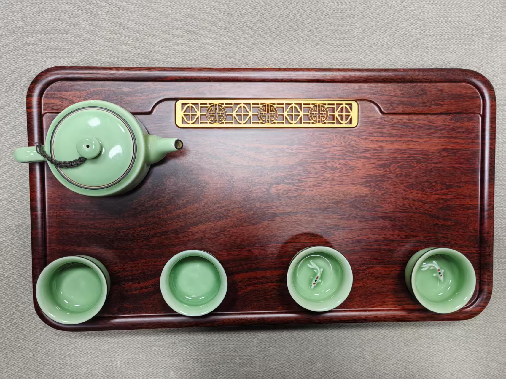 2025新中式茶盘一心红色款60*35*4