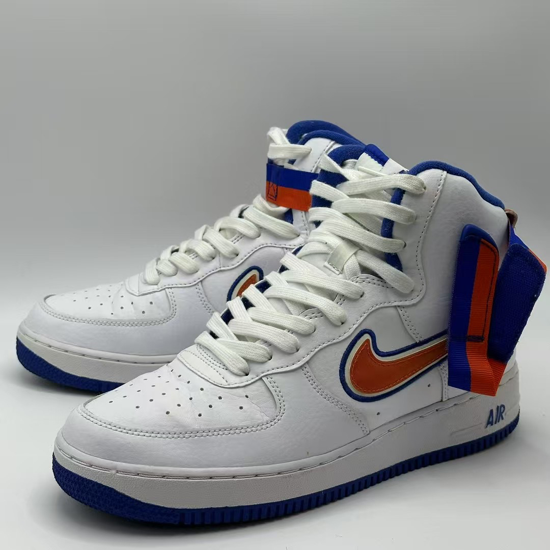43码/ Nike Air Force 1 高帮板鞋 白蓝红 av3938