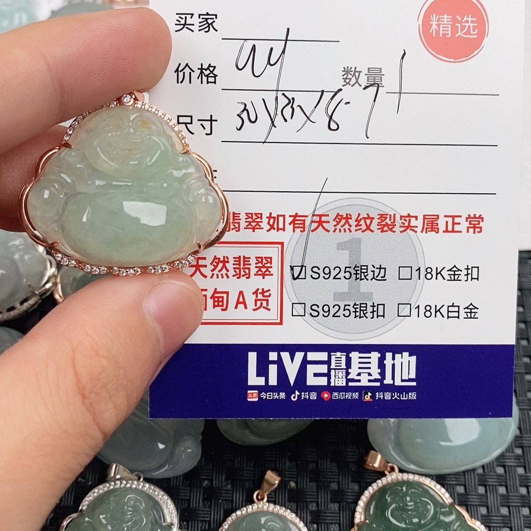 翡翠银S925镶嵌颈饰