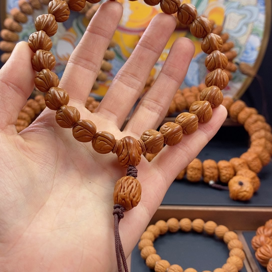 桃核手串龙纹桃核野生籽