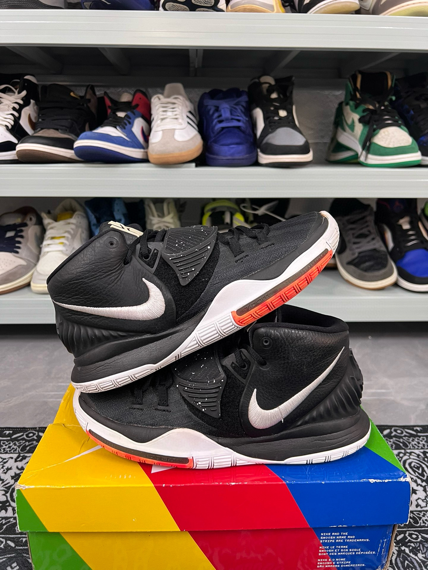 90新 maje 41码/欧文6黑白篮球鞋/二手正品/不是原鞋垫