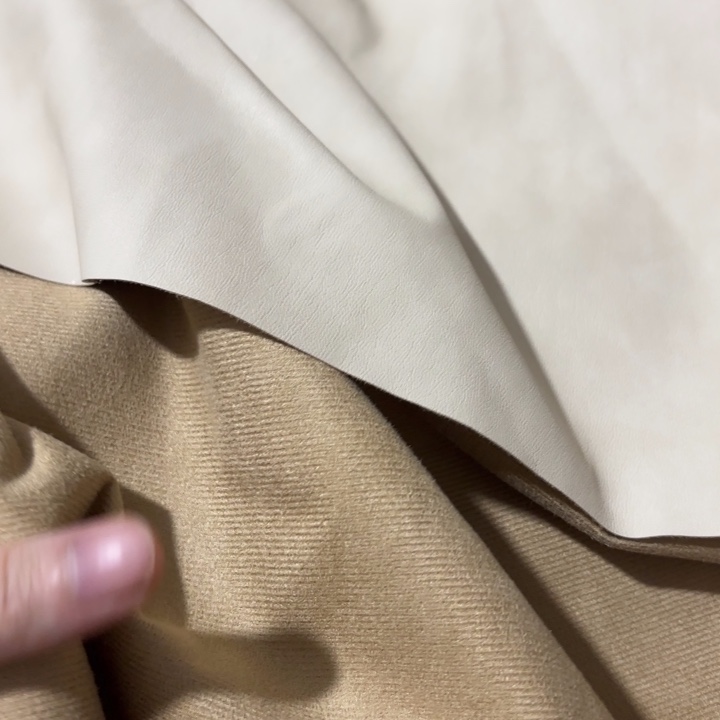 混纺浅卡其薄款麂皮底2米。 