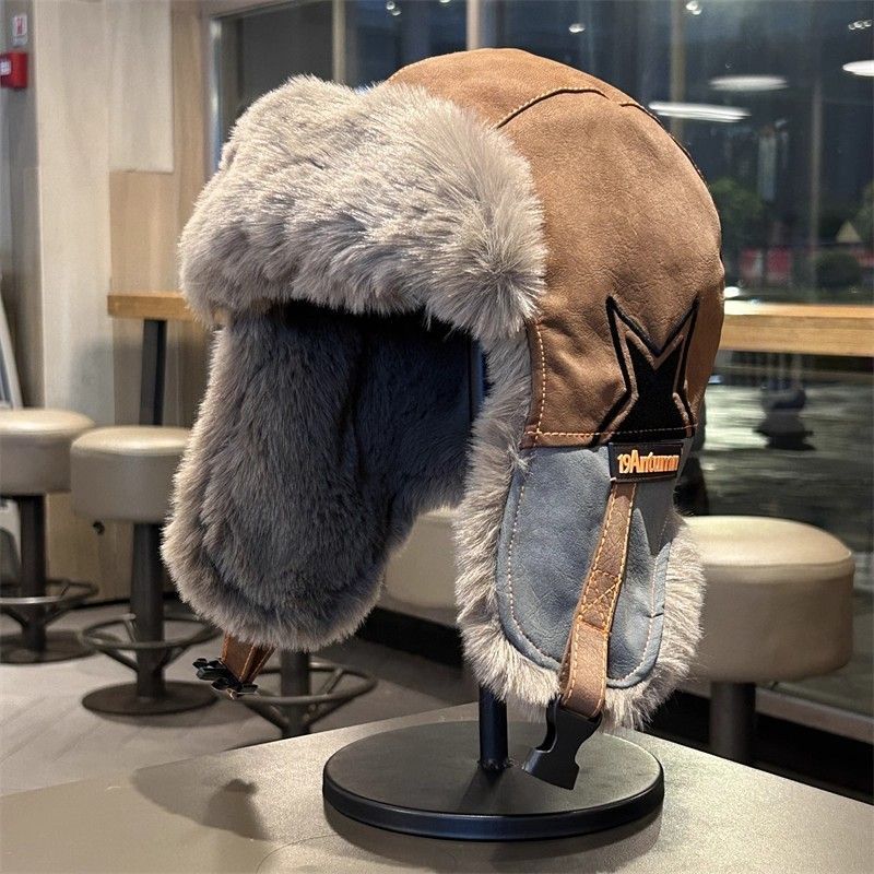 雷锋帽男女冬季加绒加厚保暖骑行护耳帽东北户外防风滑雪飞行帽LW