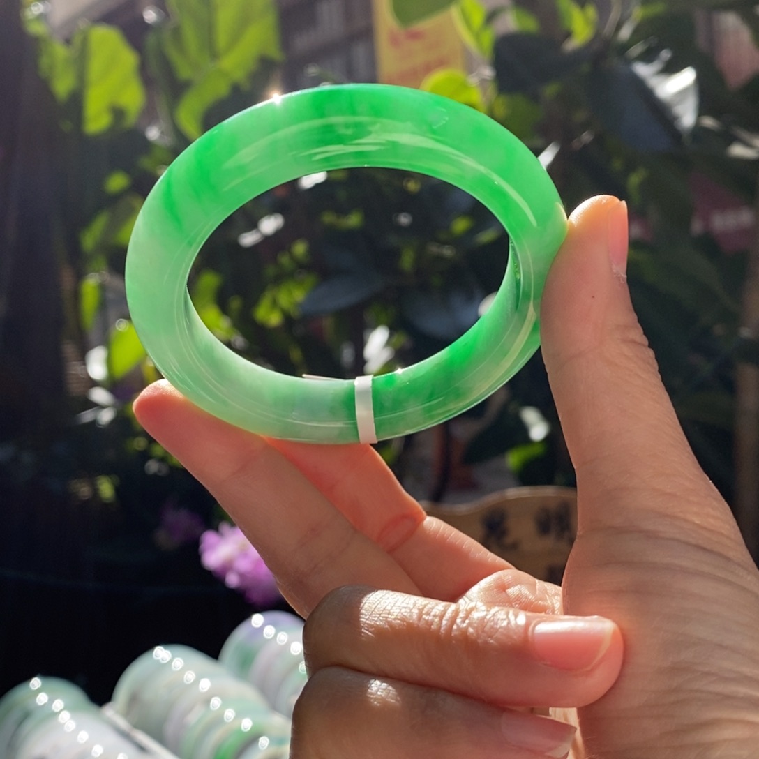 未镶嵌手镯翡翠53圈