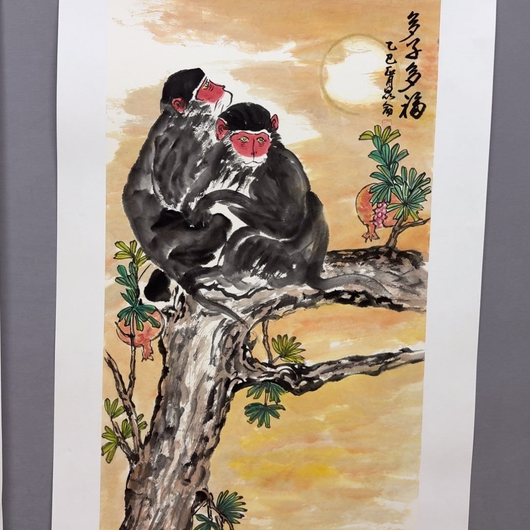 国画艺术家真人手绘