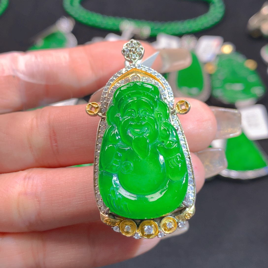 翡翠颈饰银S925镶嵌1111111111